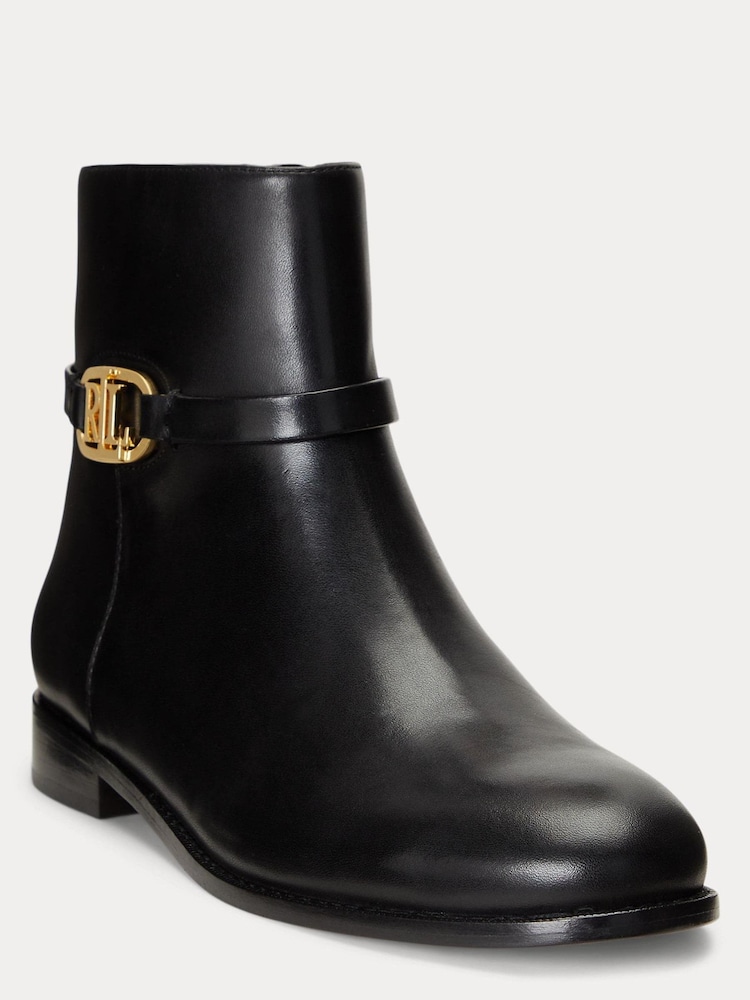 Lauren Ralph Lauren Briela Burnished Leather Boots - Image 2 of 4