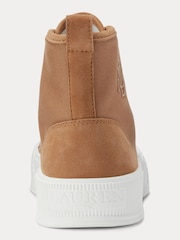 Lauren Ralph Lauren Dakota Knöchelhohe Turnschuhe aus Canvas und Veloursleder, Braun - Bild 3 von 4