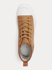 Lauren Ralph Lauren Dakota Knöchelhohe Turnschuhe aus Canvas und Veloursleder, Braun - Bild 4 von 4