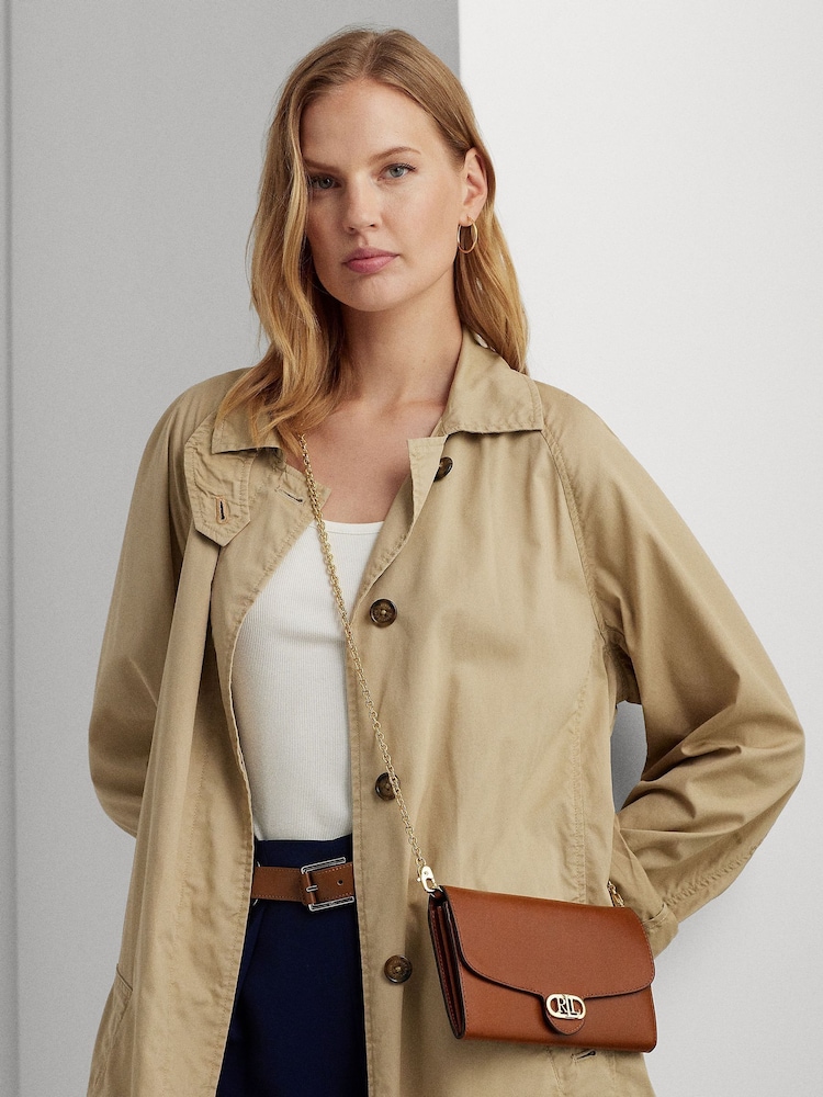 Коричневый - Lauren Ralph Lauren кожаная сумка с длинным ремешком Adair - Image 2 of 7