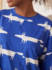 Cobalt Blue Mr Fox Scion Nightie - Image 5 of 7