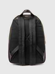 Reiss Khaki Drew Neoprene Zipped Backpack - Image 4 of 5