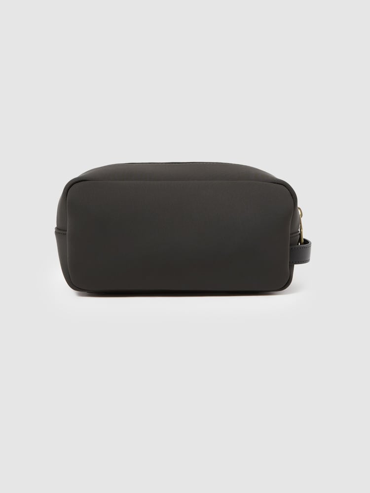 Reiss Khaki Carter Neoprene Wash Bag - Image 4 of 4