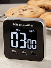 Kitchen Aid Black Digital Cooking Timer with Magnet and Backlight - Image 1 of 1