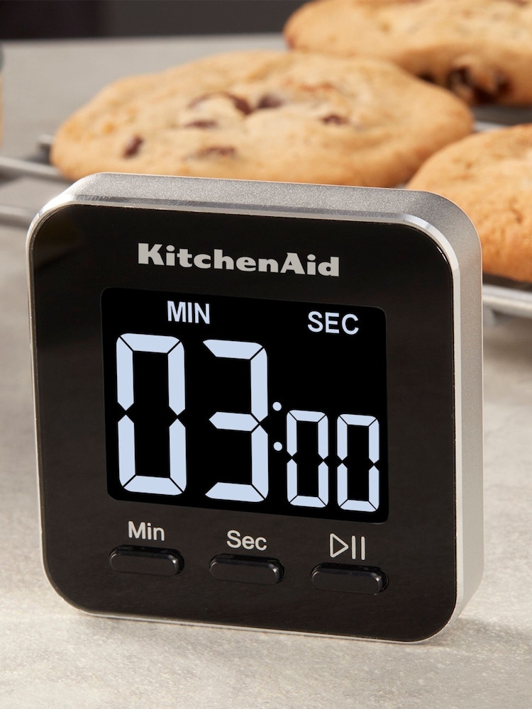 Kitchen Aid Black Digital Cooking Timer with Magnet and Backlight - Image 1 of 1