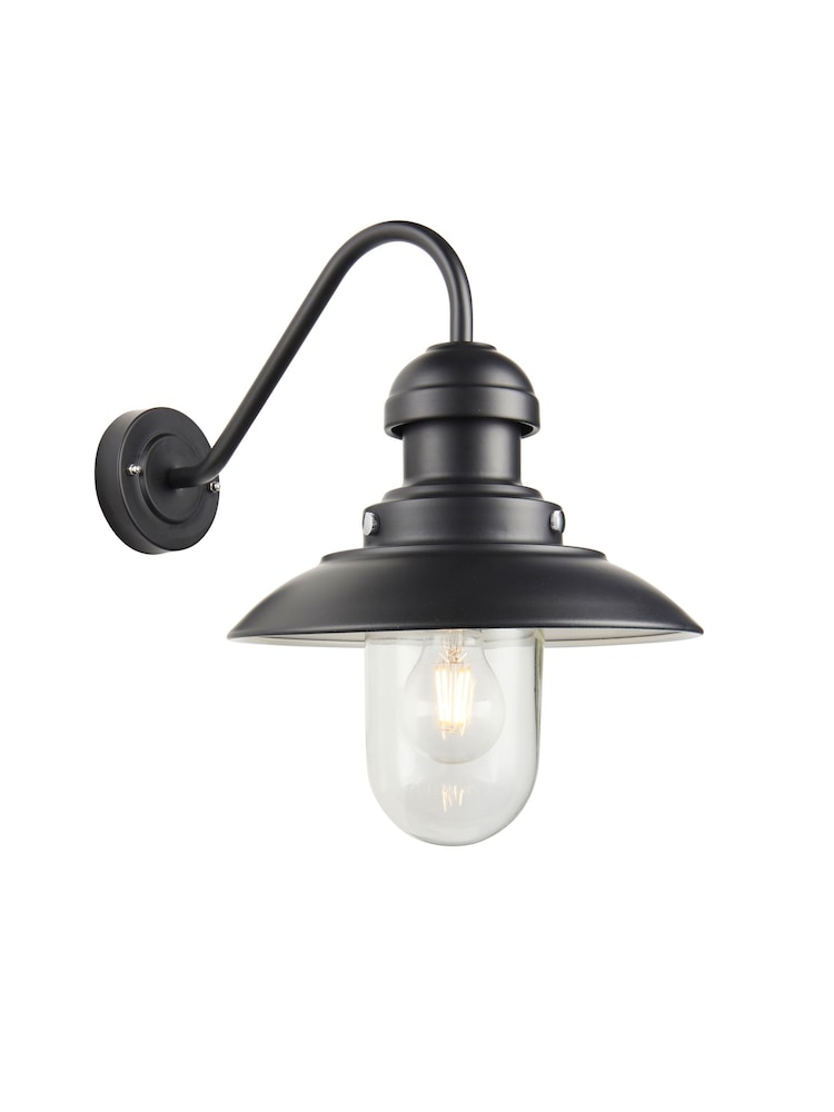 Gallery Home Black Rossland 1 Bulb Outdoor 395mm Wall Light - Image 1 of 1