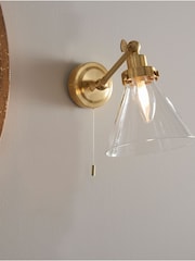 Gallery Home Satin Brass Kamlon 1 Bulb Bathroom Wall Light - Image 1 of 6