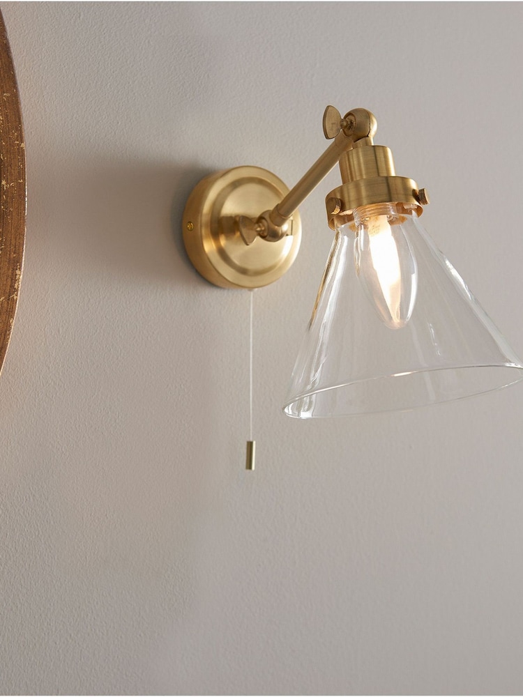 Gallery Home Satin Brass Kamlon 1 Bulb Bathroom Wall Light - Image 1 of 6