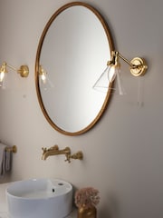 Gallery Home Satin Brass Kamlon 1 Bulb Bathroom Wall Light - Image 2 of 6