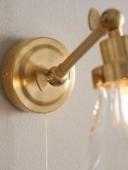 Gallery Home Satin Brass Kamlon 1 Bulb Bathroom Wall Light - Image 3 of 6