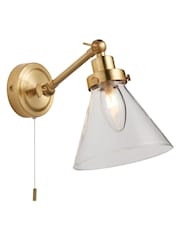 Gallery Home Satin Brass Kamlon 1 Bulb Bathroom Wall Light - Image 6 of 6