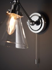 Gallery Home Chrome Kamlon 1 Bulb Bathroom Wall Light - Image 1 of 6