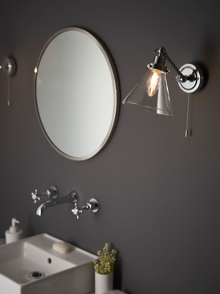 Gallery Home Chrome Kamlon 1 Bulb Bathroom Wall Light - Image 2 of 6