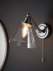 Gallery Home Chrome Kamlon 1 Bulb Bathroom Wall Light - Image 3 of 6