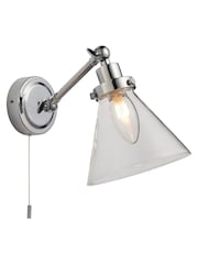 Gallery Home Chrome Kamlon 1 Bulb Bathroom Wall Light - Image 5 of 6