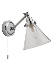 Gallery Home Chrome Kamlon 1 Bulb Bathroom Wall Light - Image 6 of 6