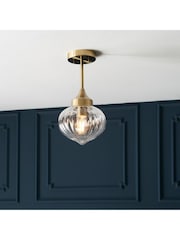 Gallery Home Brass Calgary 1 Bulb Ceiling Light - Image 2 of 7