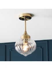 Gallery Home Brass Calgary 1 Bulb Ceiling Light - Image 3 of 7
