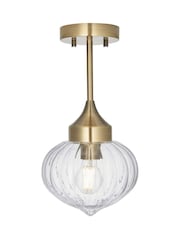 Gallery Home Brass Calgary 1 Bulb Ceiling Light - Image 5 of 7