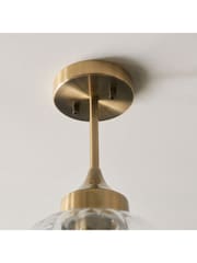 Gallery Home Brass Calgary 1 Bulb Ceiling Light - Image 6 of 7