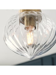 Gallery Home Brass Calgary 1 Bulb Ceiling Light - Image 7 of 7