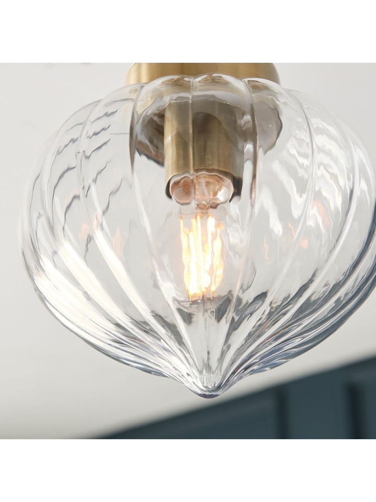 Gallery Home Brass Calgary 1 Bulb Ceiling Light - Image 7 of 7