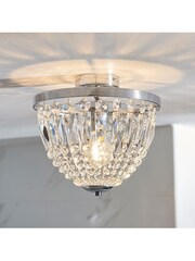 Gallery Home Chrome Brandon 1 Bulb Bathroom Ceiling Light - Image 1 of 7