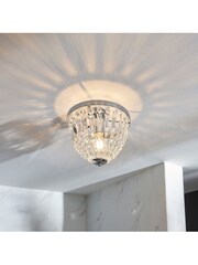 Gallery Home Chrome Brandon 1 Bulb Bathroom Ceiling Light - Image 3 of 7