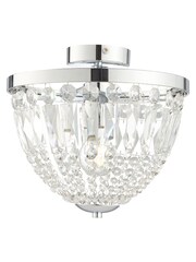 Gallery Home Chrome Brandon 1 Bulb Bathroom Ceiling Light - Image 6 of 7
