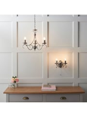 Gallery Home Antique Brass Banff 3 Bulb Pendant Ceiling Light - Image 4 of 7