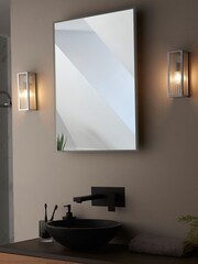 Gallery Home Chrome Bancroft 1 Bulb Bathroom Wall Light - Image 2 of 5