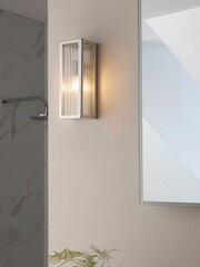 Gallery Home Chrome Bancroft 1 Bulb Bathroom Wall Light - Image 3 of 5