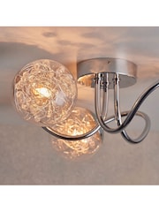 Gallery Home Chrome 3 Light Albert Flush Ceiling Light - Image 3 of 7