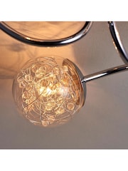 Gallery Home Chrome 3 Light Albert Flush Ceiling Light - Image 4 of 7