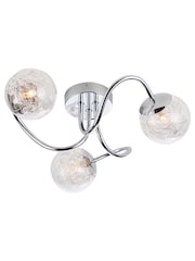 Gallery Home Chrome 3 Light Albert Flush Ceiling Light - Image 6 of 7