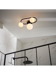 Gallery Home Black Kent 3 Bulb Bathroom Ceiling Light - Image 1 of 7