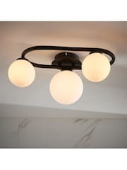 Gallery Home Black Kent 3 Bulb Bathroom Ceiling Light - Image 2 of 7