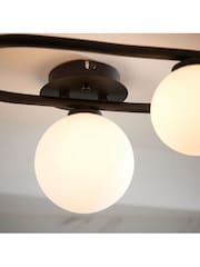 Gallery Home Black Kent 3 Bulb Bathroom Ceiling Light - Image 3 of 7
