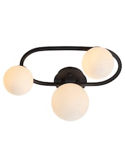 Gallery Home Black Kent 3 Bulb Bathroom Ceiling Light - Image 6 of 7