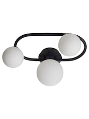 Gallery Home Black Kent 3 Bulb Bathroom Ceiling Light - Image 7 of 7