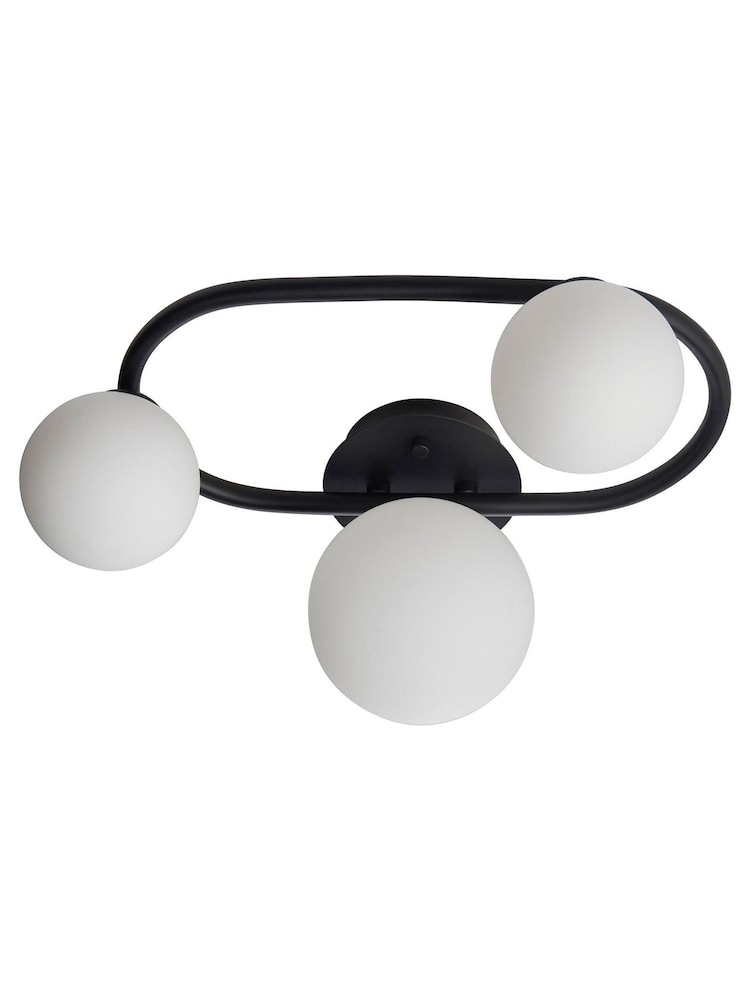 Gallery Home Black Kent 3 Bulb Bathroom Ceiling Light - Image 7 of 7