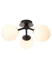 Gallery Home Black Kent 3 Bulb Bathroom Ceiling Light - Image 1 of 6