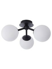 Gallery Home Black Kent 3 Bulb Bathroom Ceiling Light - Image 2 of 6