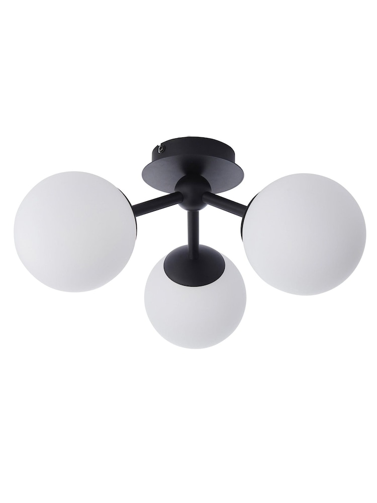 Gallery Home Black Kent 3 Bulb Bathroom Ceiling Light - Image 6 of 6
