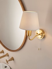 Gallery Home Satin Brass Cranbrook 1 Bulb Bathroom Wall Light - Image 1 of 7