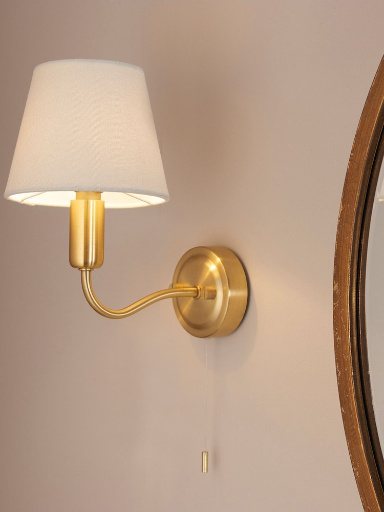 Gallery Home Satin Brass Cranbrook 1 Bulb Bathroom Wall Light - Image 2 of 7