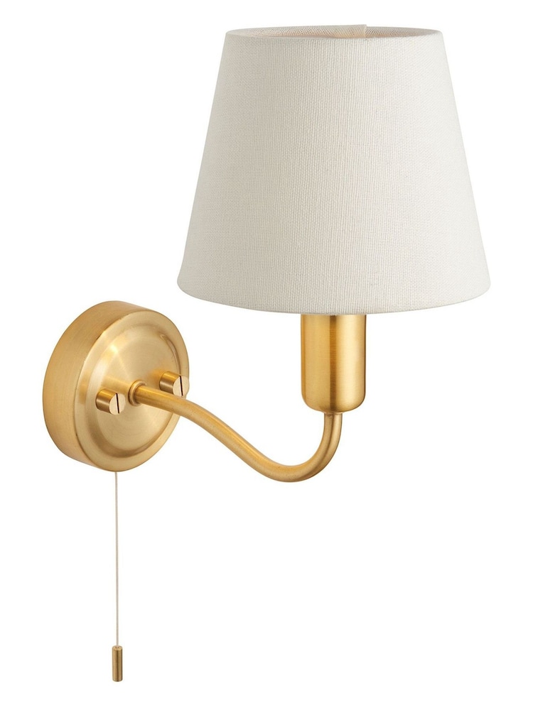 Gallery Home Satin Brass Cranbrook 1 Bulb Bathroom Wall Light - Image 7 of 7
