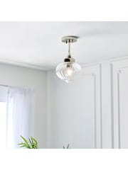 Gallery Home Silver Calgary 1 Bulb Ceiling Light - Image 1 of 7