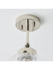 Gallery Home Silver Calgary 1 Bulb Ceiling Light - Image 4 of 7
