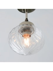 Gallery Home Silver Calgary 1 Bulb Ceiling Light - Image 5 of 7